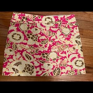 J. Crew brown & pink printed skirt